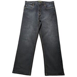 URBAN STAR Men 36X30 Dark Wash Stretch Denim Blue Jeans EUC